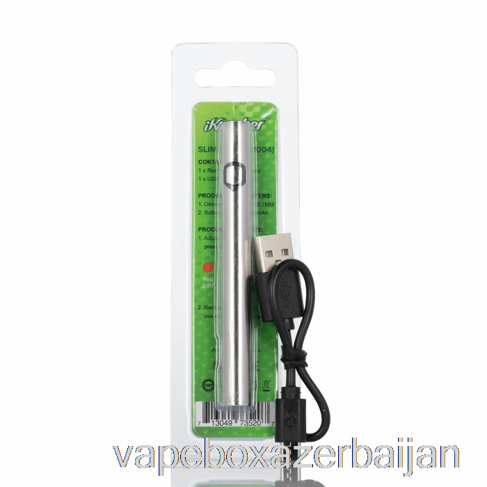 Vape Azerbaijan iKrusher SLIM Pen Vaporizer Battery Silver